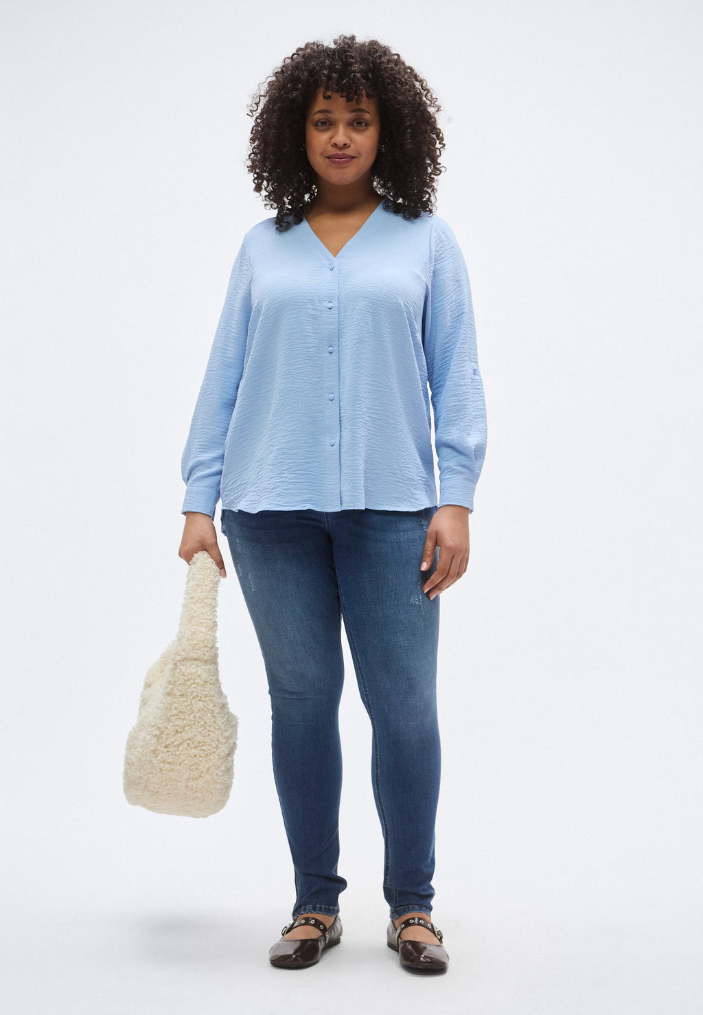 ONLY Carmakoma CARJANA METTE LIFE V NECK SHIRT