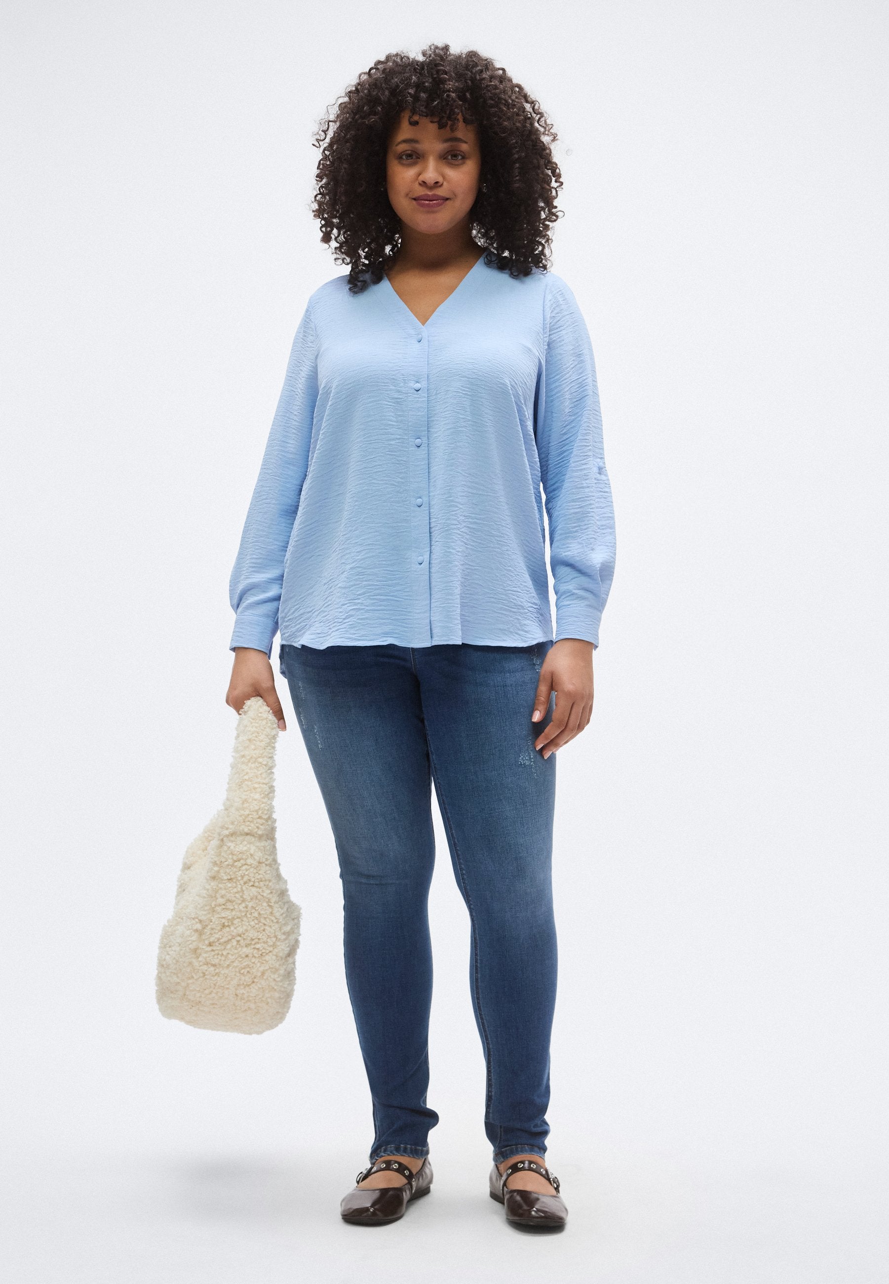 ONLY Carmakoma CARJANA METTE LIFE V NECK SHIRT
