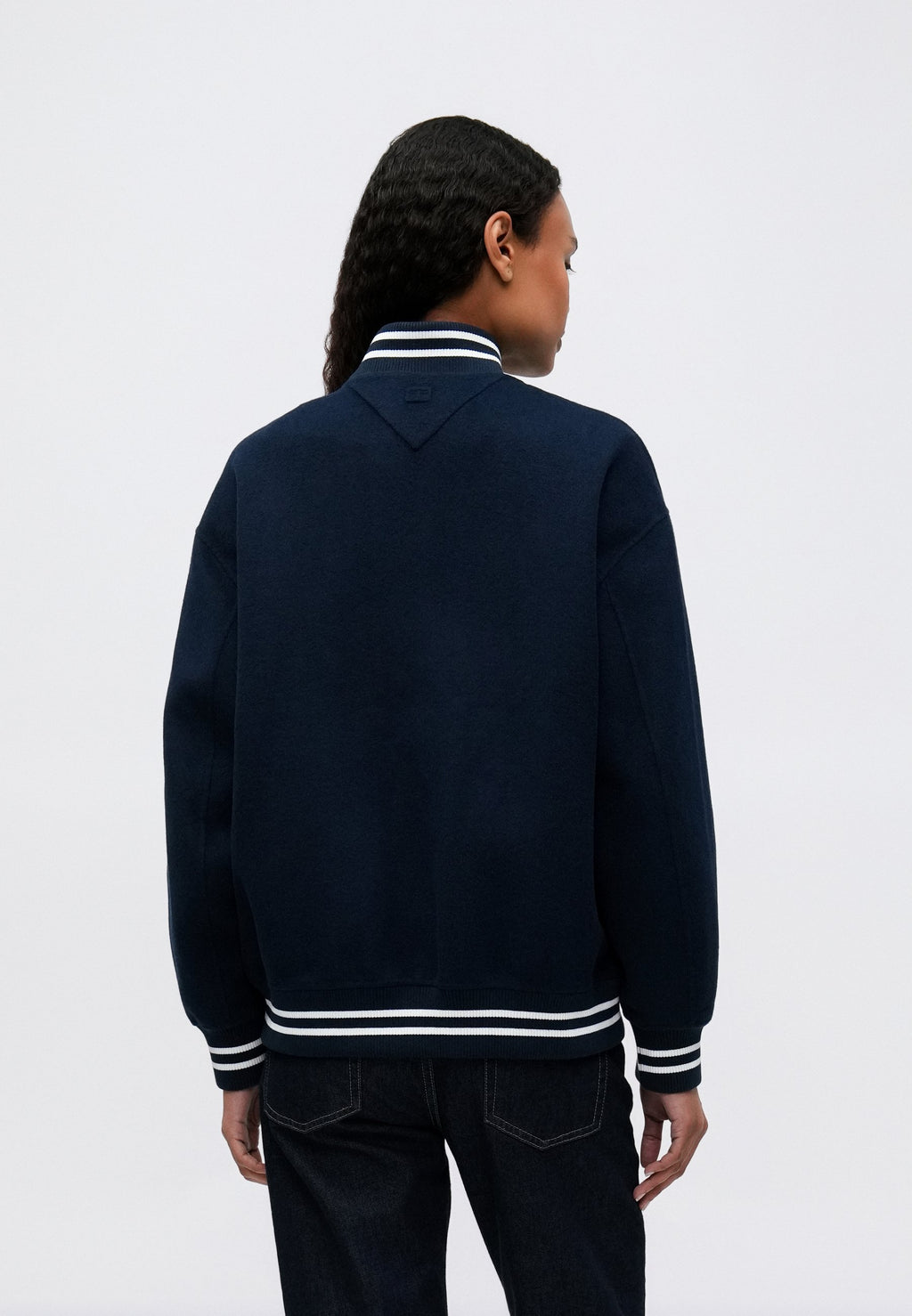 DOUBLE-FACED WOOL BLEND BOMBER JACKET Media 4
