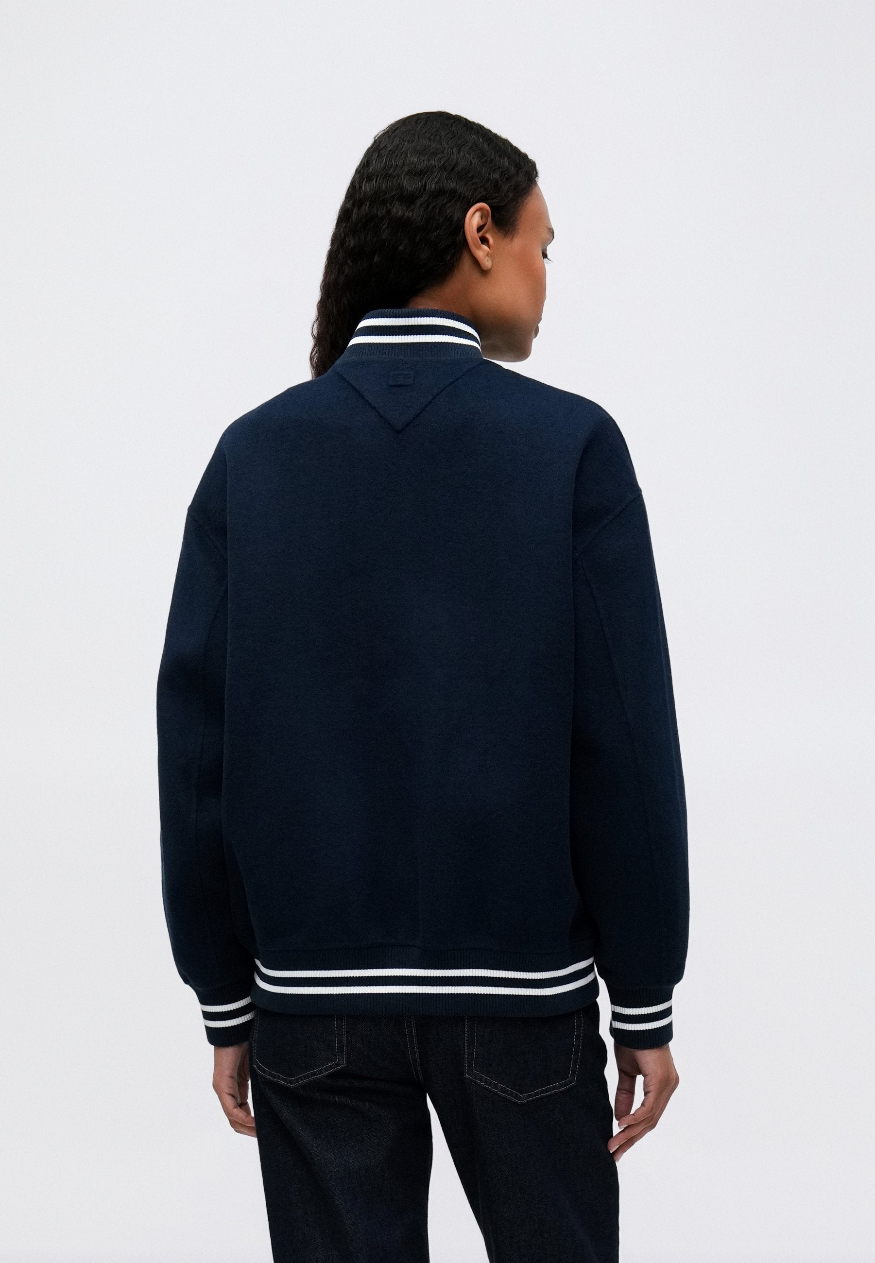 DOUBLE-FACED WOOL BLEND BOMBER JACKET Media 4