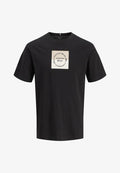 Jack & Jones JORCATSKILLS SQUARE BRANDING TEE - Print T-shirt - black
