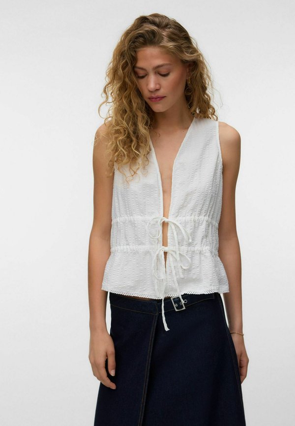 Vero Moda TOP VMWENDY TOP - Top - snow white