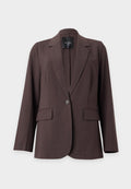 Vero Moda VMTEXAS LOOSE - Blazer - chocolate torte