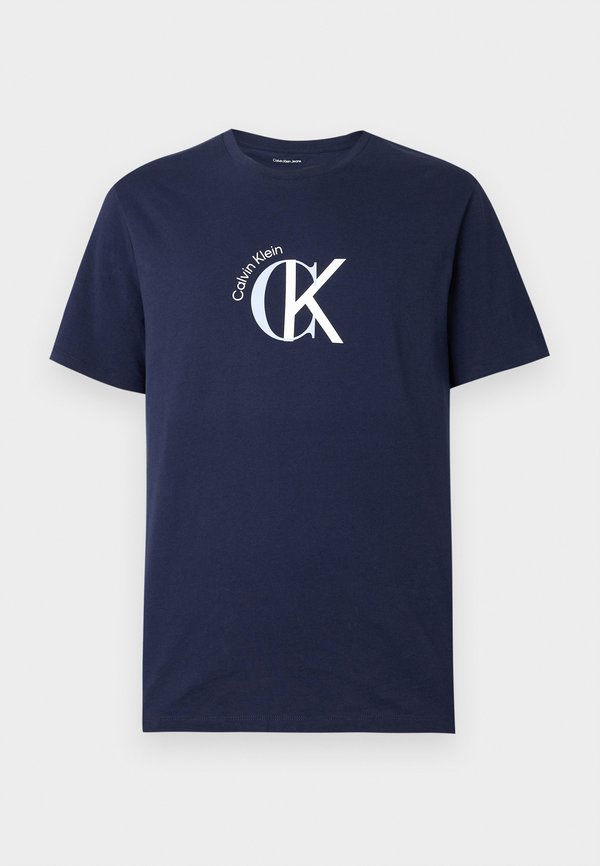 Calvin Klein Jeans GRAPHIC - Print T-shirt - maritime blue