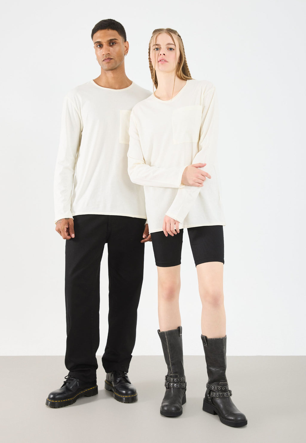 YOURTURN SLOUCHY LONG SLEEVED TOP WITH POCKET UNISEX