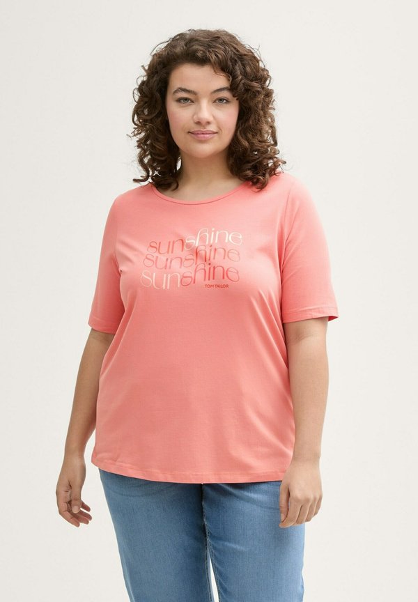 TOM TAILOR PLUS SIZE - Print T-shirt - rosewood pink