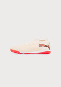 Puma FUTURE 9 MATCH TT - Turf football boots - sugared almond/white/ultra red/black