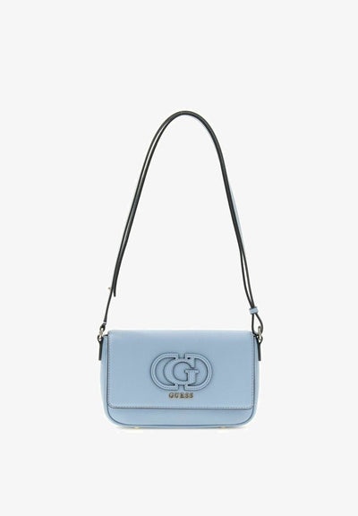 Guess ISOLA CONVERTIBLE XBODY FLAP - Handbag - light blue