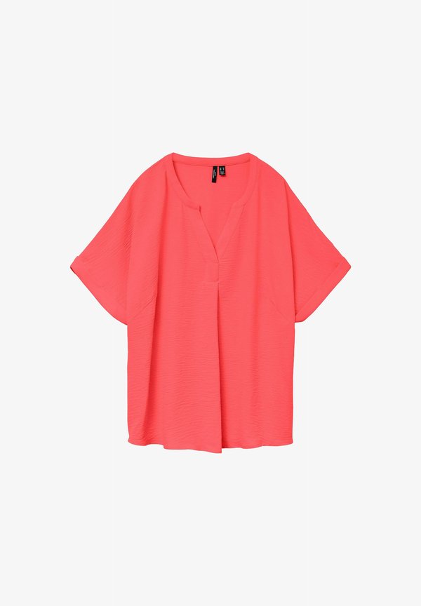 Vero Moda Curve MIT KURZEN ÄRMELN V-AUSSCHNITT - Blouse - dubarry