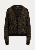 Lauren Ralph Lauren METALLIC OCELOT DOUBLE KNIT CARDIGAN