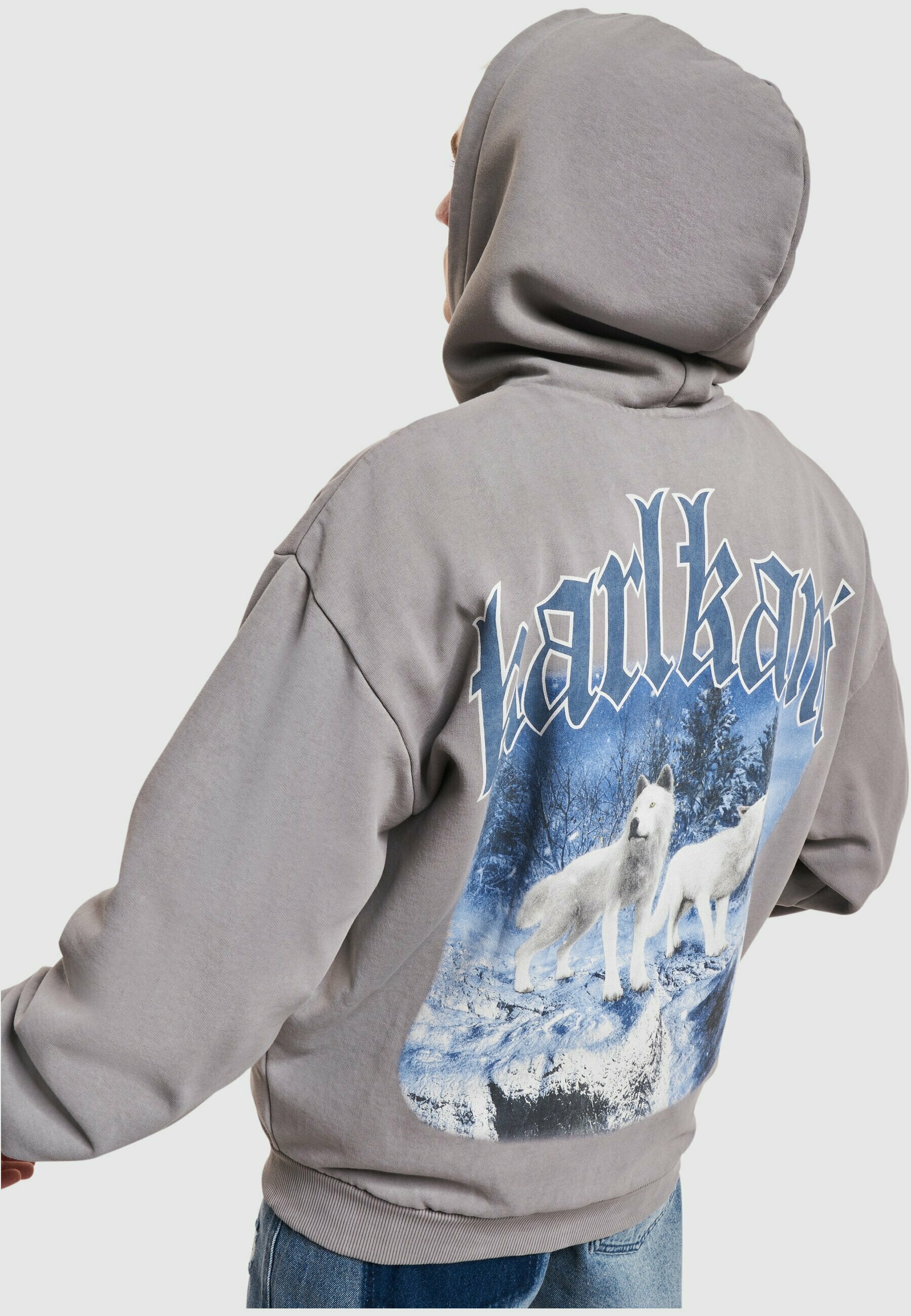 Karl Kani CHEST SIGNATURE OS WASHED HEAVY SWEAT WOLF FULL ZIP