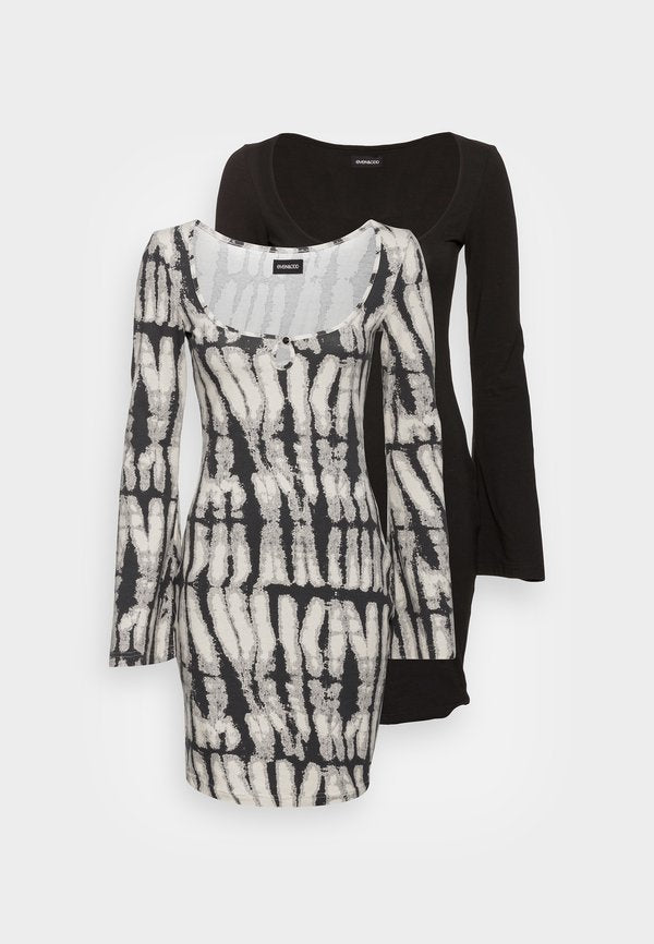 Even&Odd FLARED SLEEVES DRESS 2 pack
