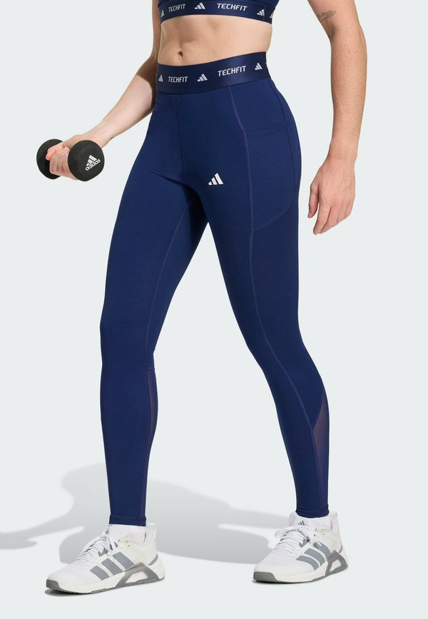adidas Performance STASH POCKET FULL LENGTH LEGGINGS - Leggings - dark blue