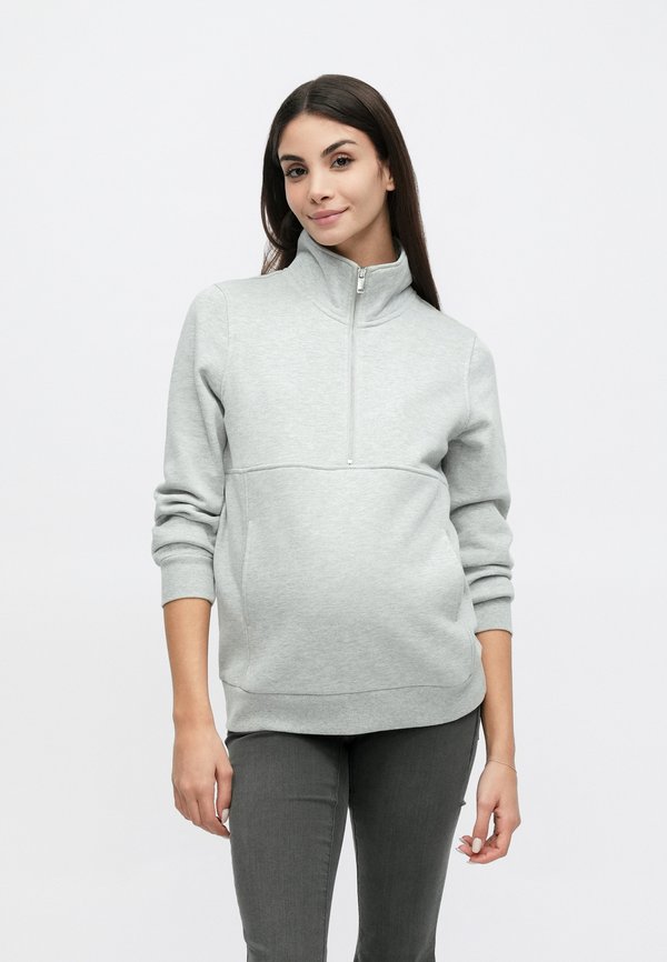 Anna Field MAMA MATERNITY ZIP THROUGH FUNNEL NECK SWEATSHIRT