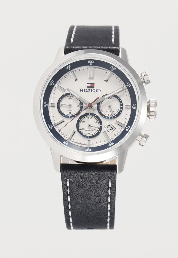 Tommy Hilfiger KENT - Chronograph watch - blue/silver-coloured/white