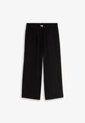 TOM TAILOR TOM TAILOR HOSEN & CHINO PLUS SIZE - LOOSE WIDE HOSE MIT KORDELZUG - Trousers - deep black