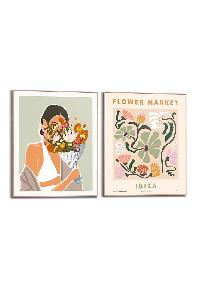 Orange Wallz FLORAL  2 PACK