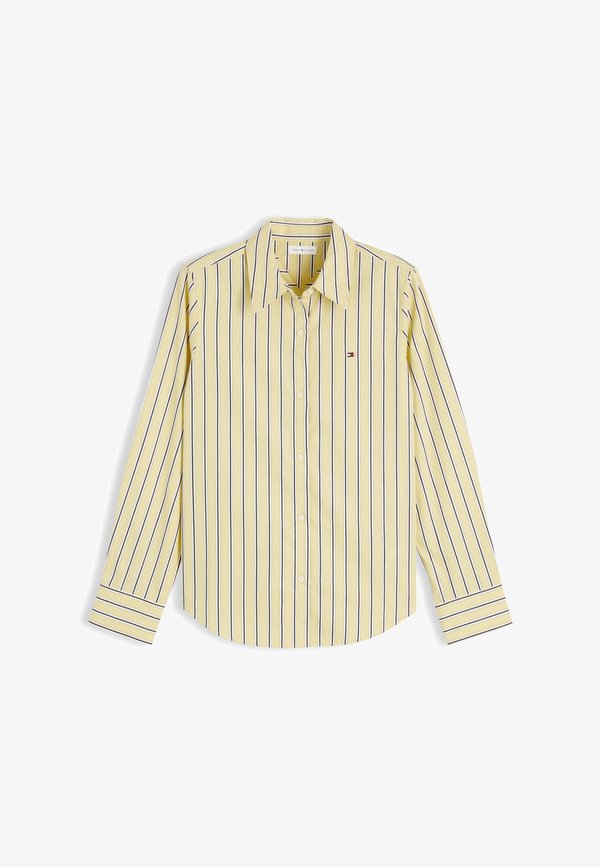 Tommy Hilfiger POPLIN REGULAR SHIRT - CORE SHIRTING - Button-down blouse - liquorice/citronella