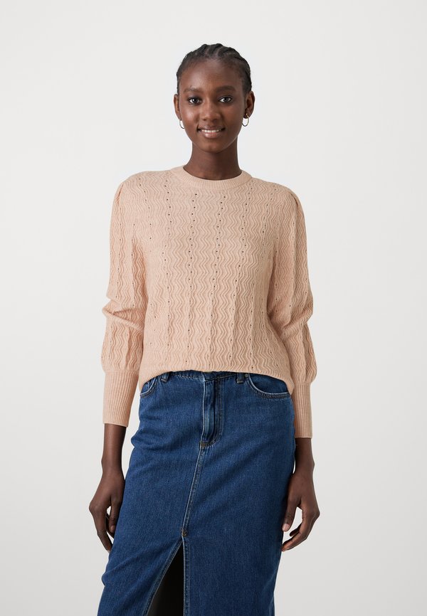 ONLY ONLKATIA STRUC PUFF ONECK - Jumper - rose smoke melange