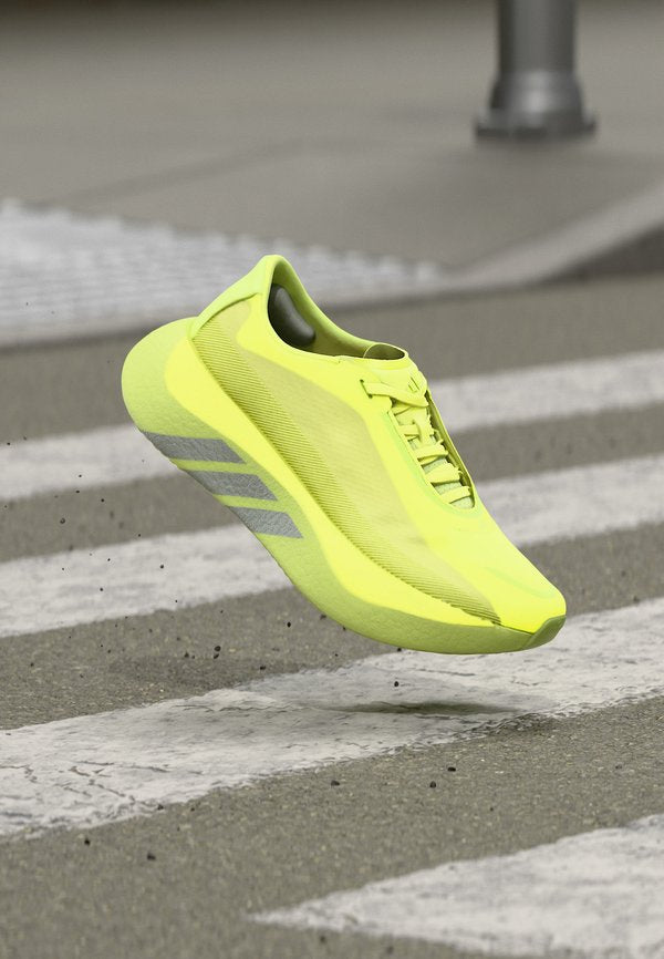 adidas Performance HYPERBOOST EDGE - Road running shoes - hi res yellow/matte silver-coloured/solid grey