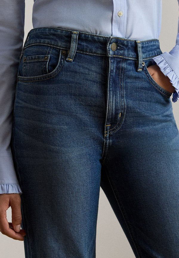 Lauren Ralph Lauren HIGH-RISE STRAIGHT WIDE-LEG JEAN