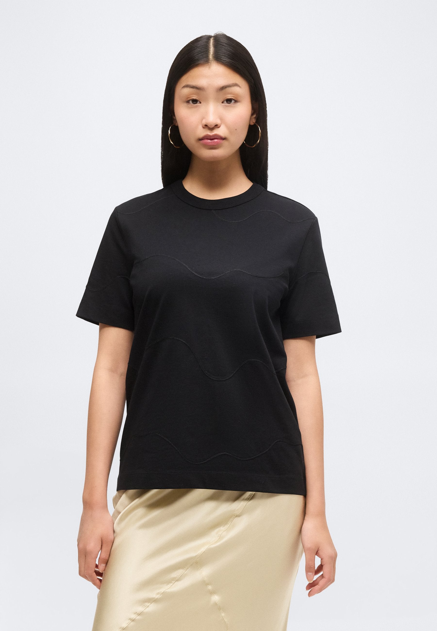 Selected SLFMILA EMBROIDERY TEE