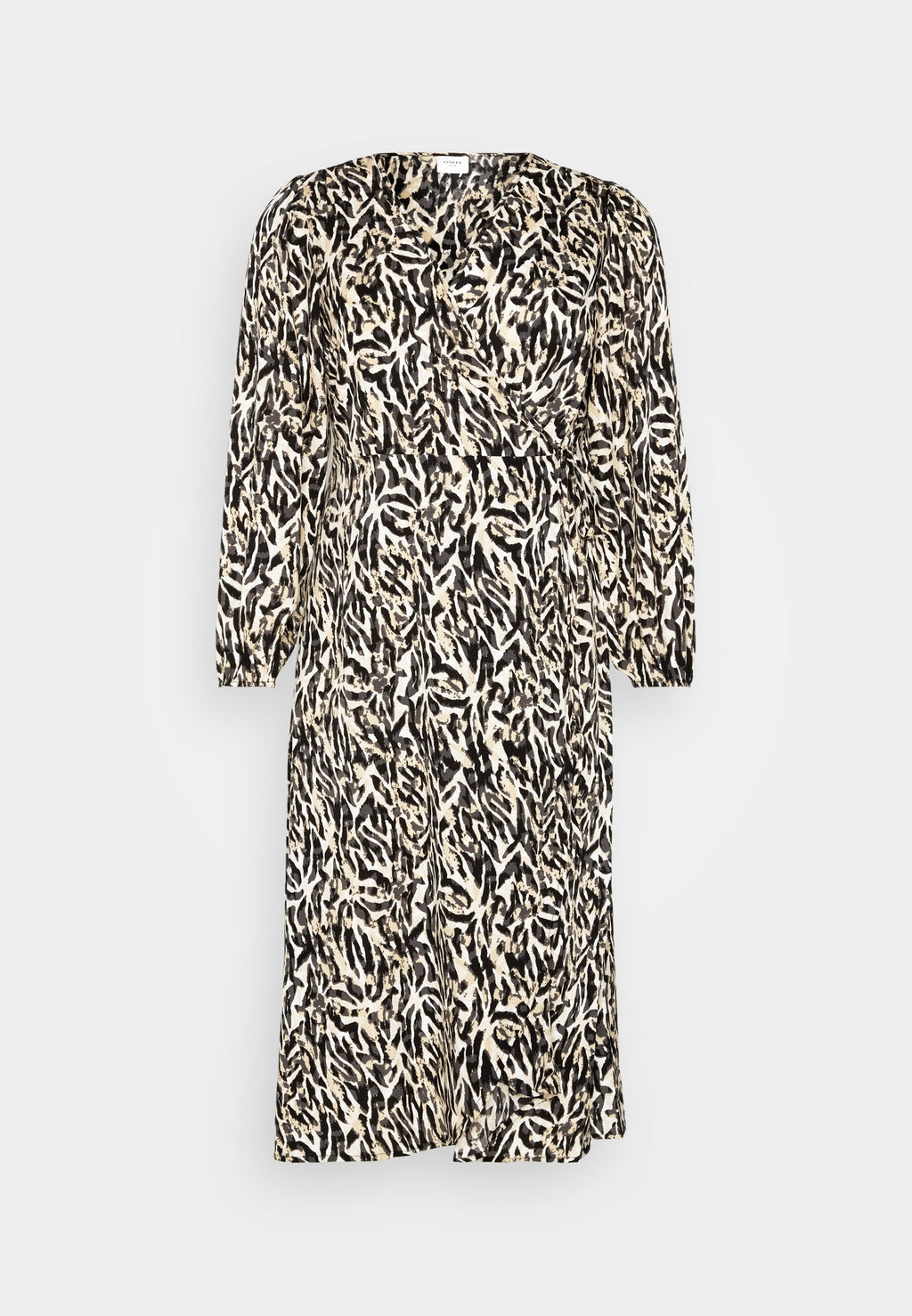 EVOKED VILA VILOUISA MIDI WRAP DRESS