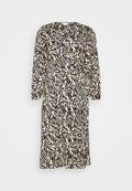 EVOKED VILA VILOUISA MIDI WRAP DRESS
