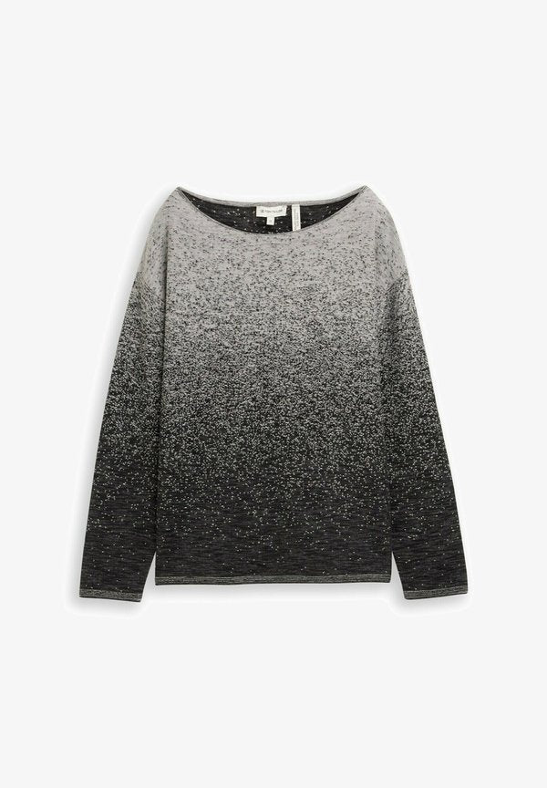 TOM TAILOR Jumper - black grey degrade design