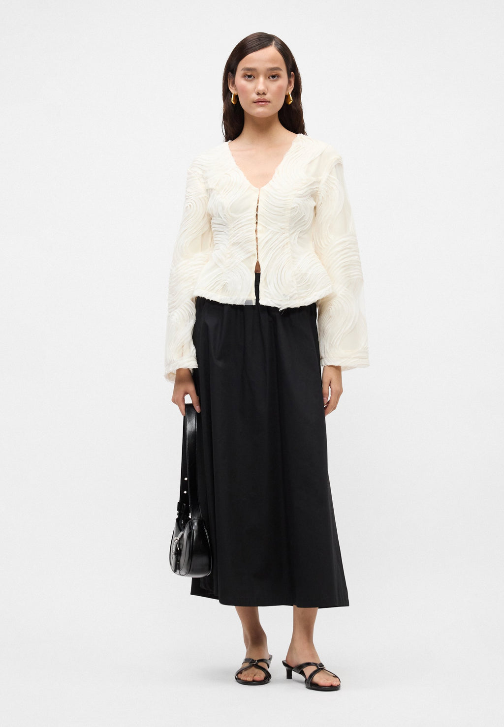 Gina Tricot SHAPED PUFF SLEEVE BLOUSE