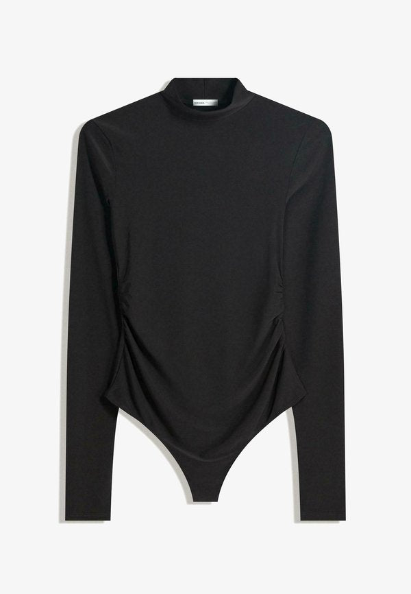 Bershka LONG SLEEVE MOCK NECK - Body - black