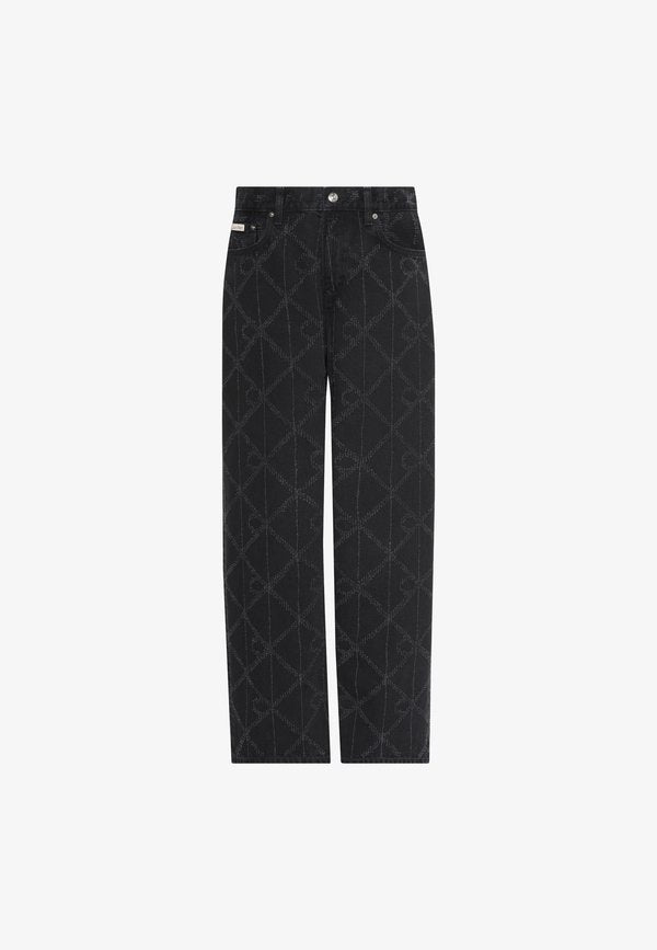 Calvin Klein Jeans LOW RISE - Baggy Jeans - worn black