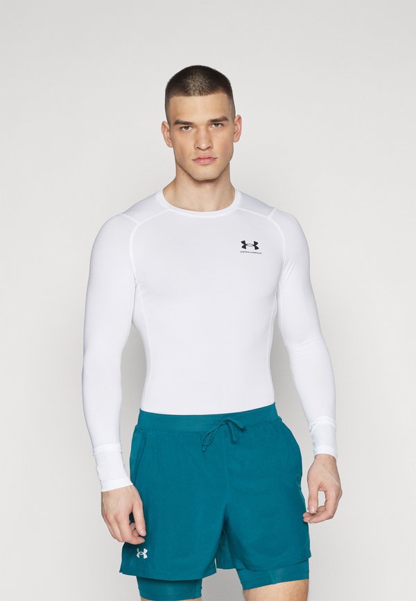 Under Armour HEATGEAR BASELAYER - Long sleeved top - white/black