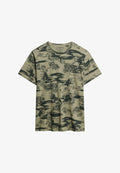 Superdry & Co CLASSIC ESSENTIAL - Print T-shirt - pine crane khaki