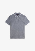 Tommy Hilfiger REGULAR FIT PIQUE POLO SHIRT WITH LINEN - Polo shirt - desert sky