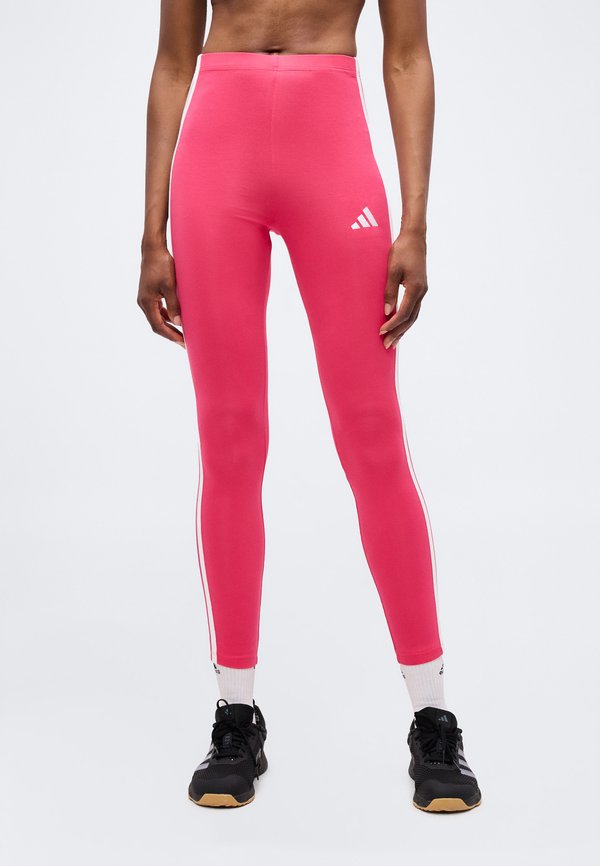 adidas Sportswear ESSENTIALS 3 STRIPES - Leggings - power pink/white