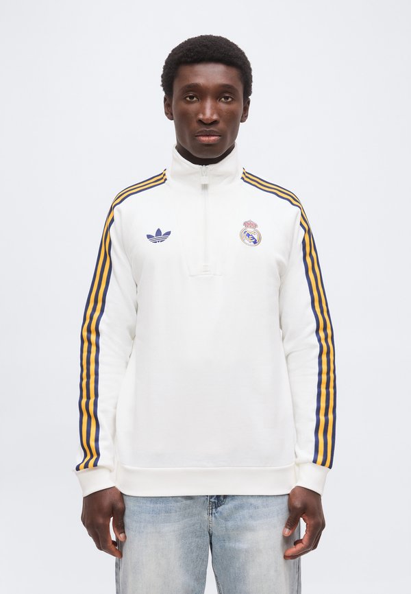 adidas Originals REAL MADRID HALF ZIP - Club wear - white