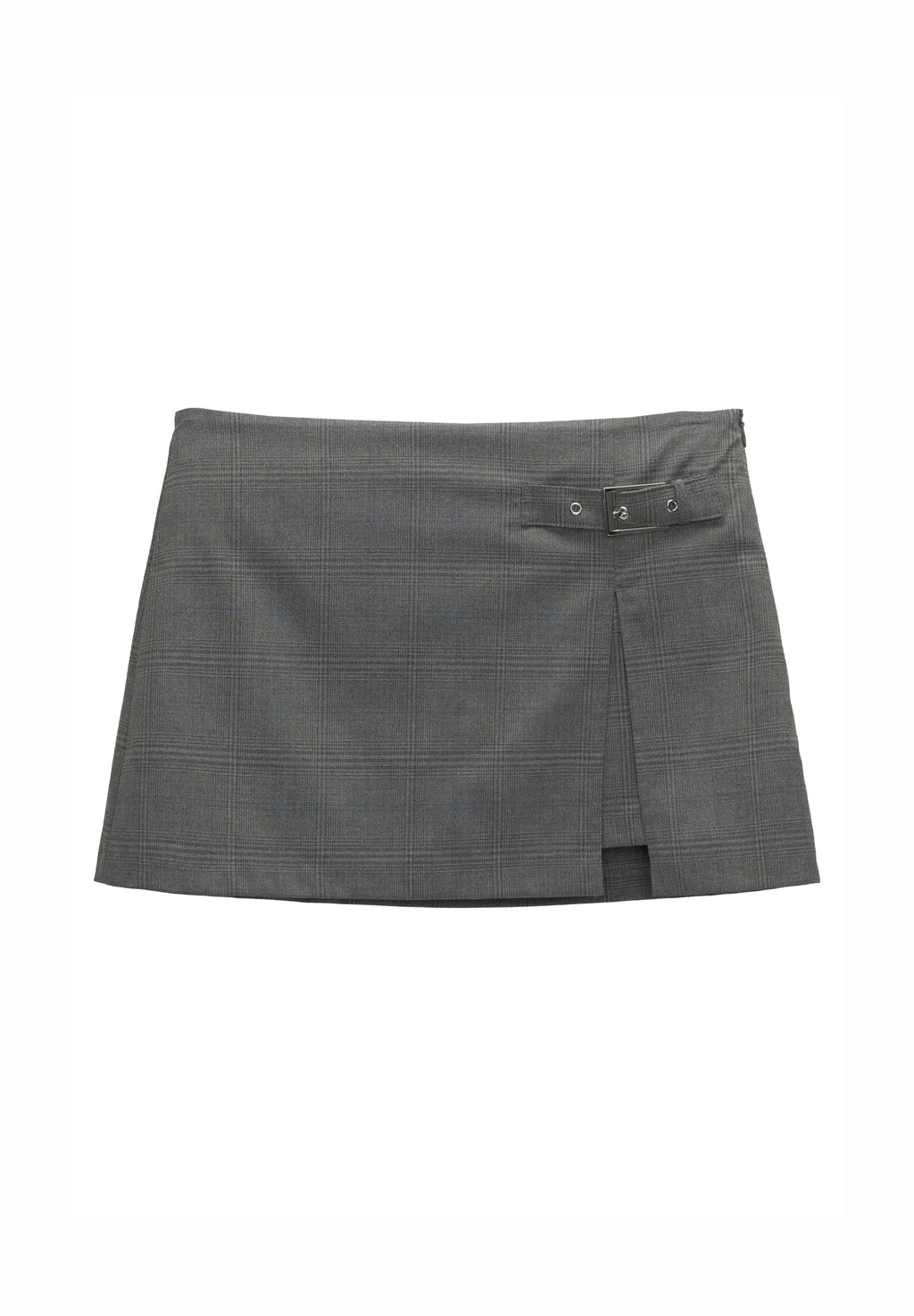 PULL&BEAR CHECK WITH BUCKLE - SKORT