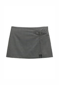 PULL&BEAR CHECK WITH BUCKLE - SKORT