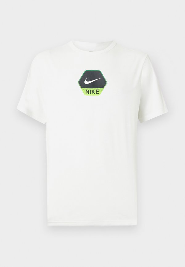 Nike Sportswear TEE - Print T-shirt - white/electric green