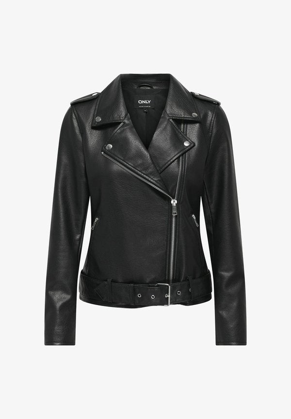 ONLY Biker ONLMILLE Biker - Faux leather jacket - black