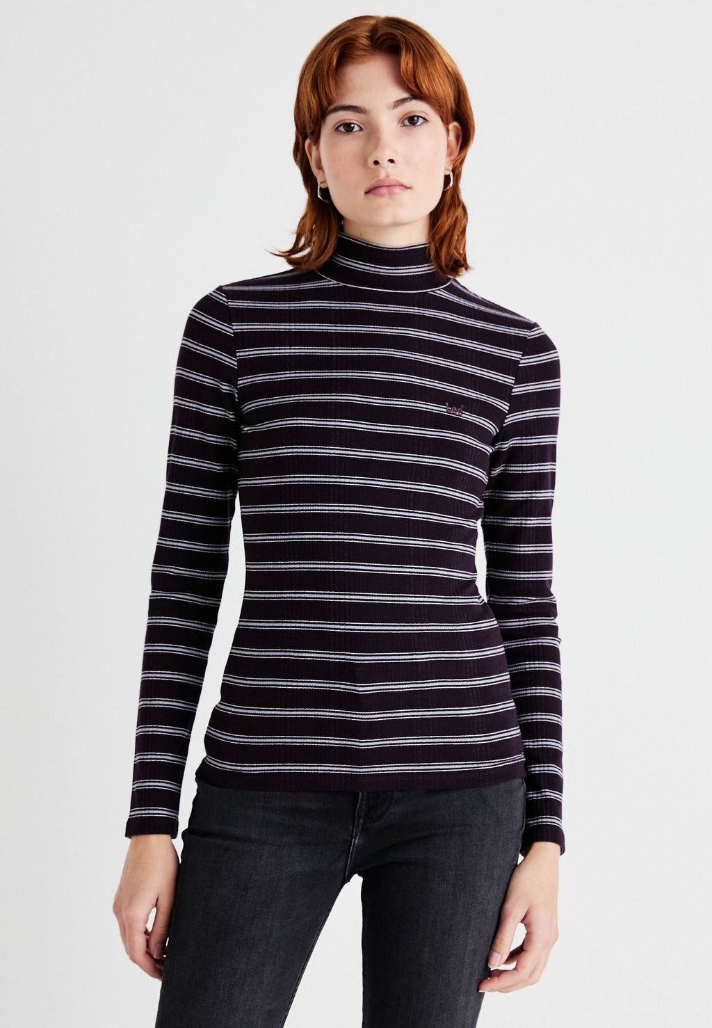 Lee RIBBED LS HIGH NECK