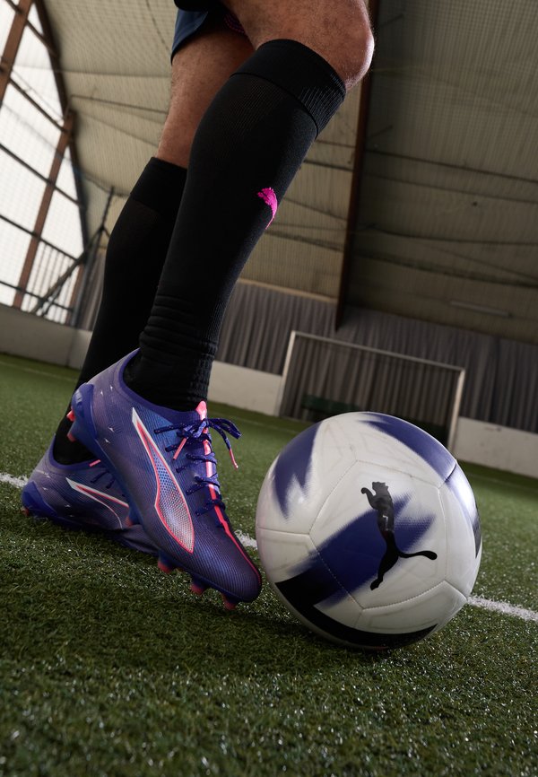 Puma ULTRA 5 ULTIMATE FG - Firm-ground football boots - lapis lazuli/white/sunset glow