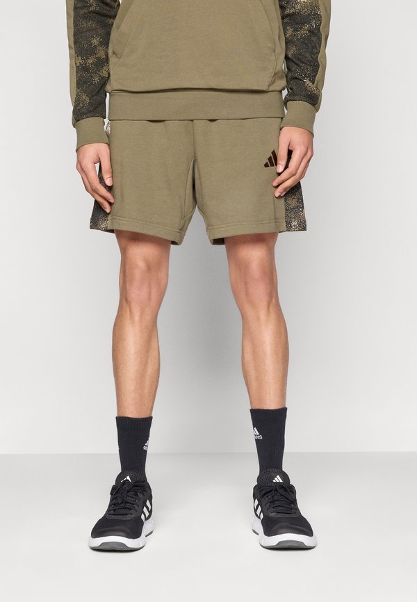 adidas Sportswear CAMO - Sports shorts - olive strata/multicolor