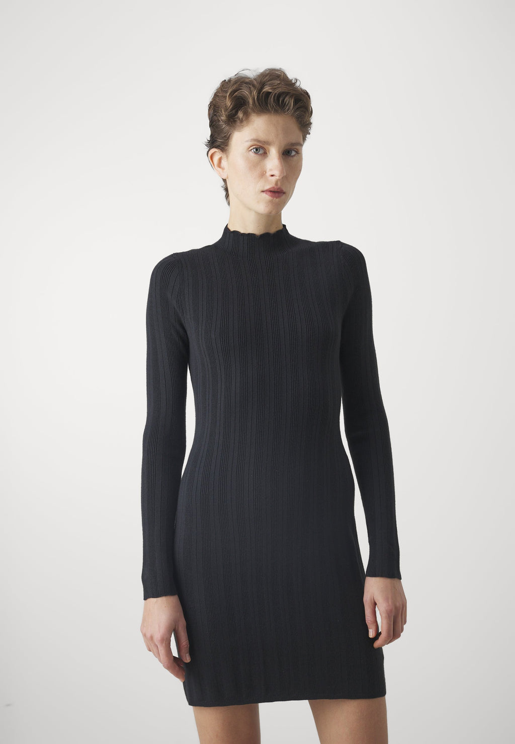Abercrombie & Fitch LONG-SLEEVE MOCKNECK MINI SWEATER DRESS