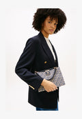Tommy Hilfiger TH MONOGRAM JACQUARD CROSSBODY SATCHEL - Handbag - blue