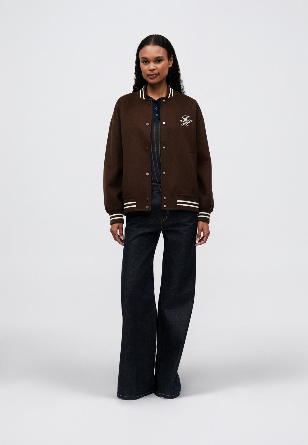 DOUBLE-FACED WOOL BLEND BOMBER JACKET Media 2