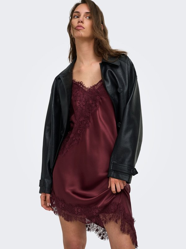 ONLY DRESS ONLINDONA MIDI DRESS - Day dress - oxblood red