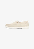 Tommy Hilfiger FLAG LEATHER PENNY LOAFERS - Slip-ons - classic beige
