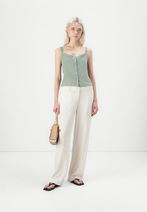 Abercrombie & Fitch BARE POWDERED BUTTON THROUGH TANK